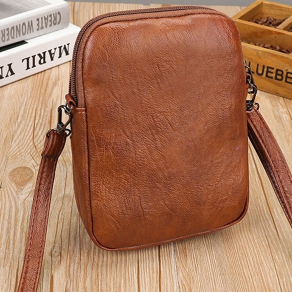 Boho Vegan Leather Braided Zipper Crossbody Bag - Picture 6 of 9